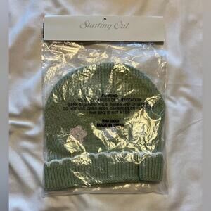 Starting Out Mint Green Knit Baby Beanie